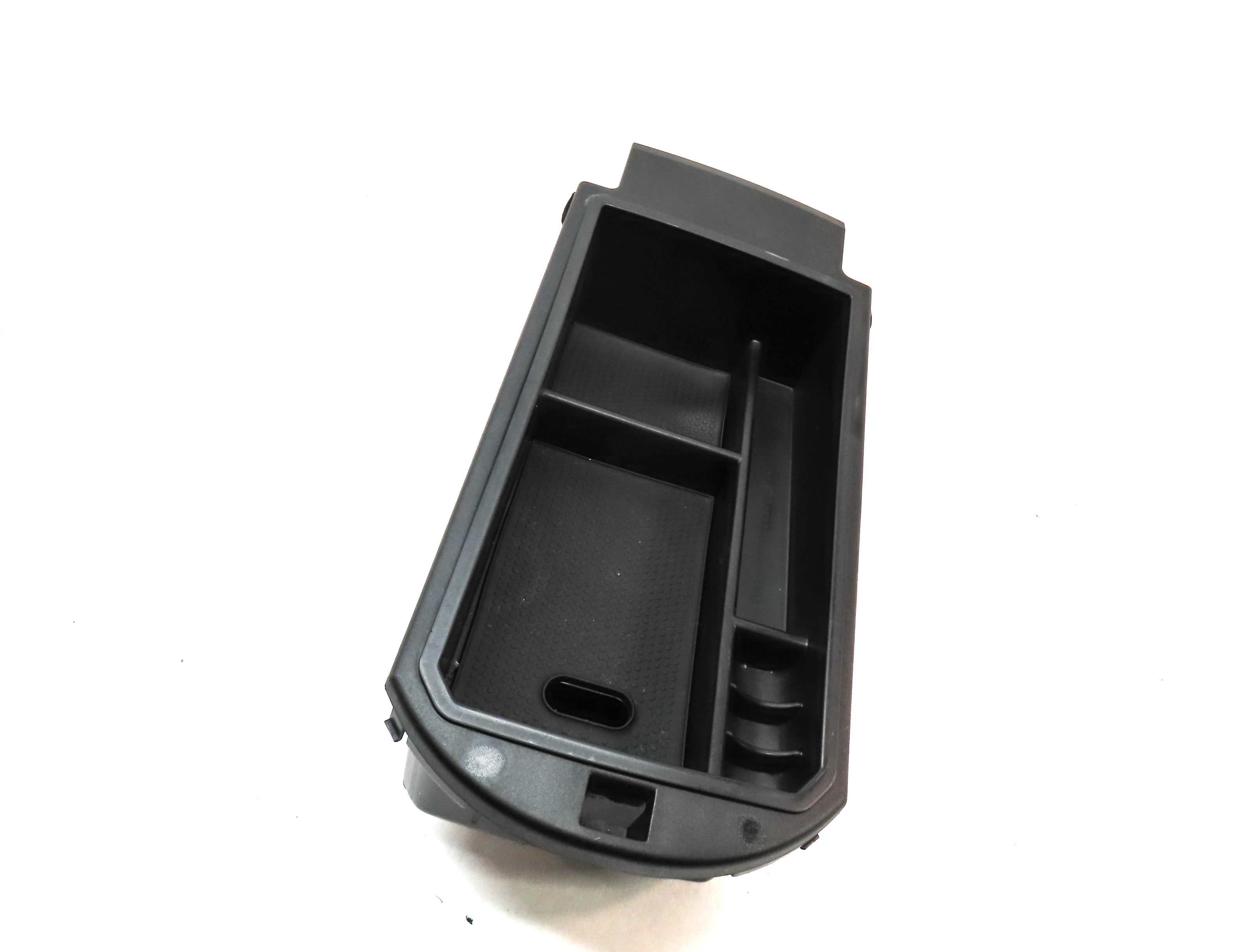 2011 BMW X3 (F25) FRONT CENTER CONSOLE STORAGE BIN TRAY (BLACK) — exact item pictured